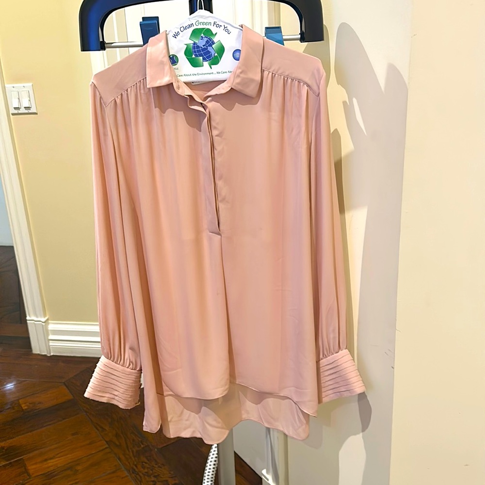 Alice + Olivia Blush Pink Blouse Size Medium